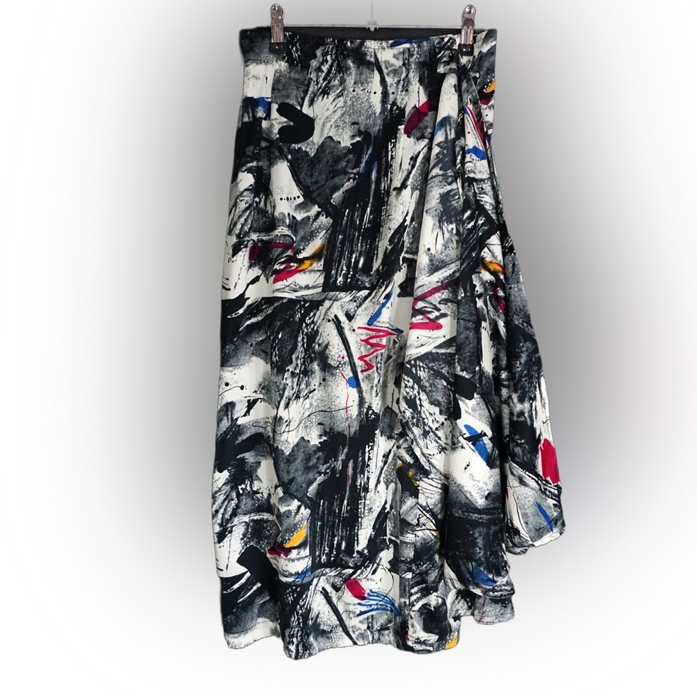 90s Paint Splash Patterned Skirt